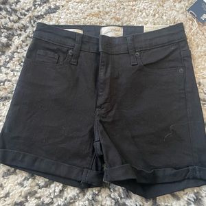 High Rise black jean shorts